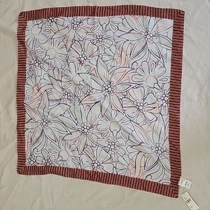 Anthropologie Silk Bandana Scarf Floral